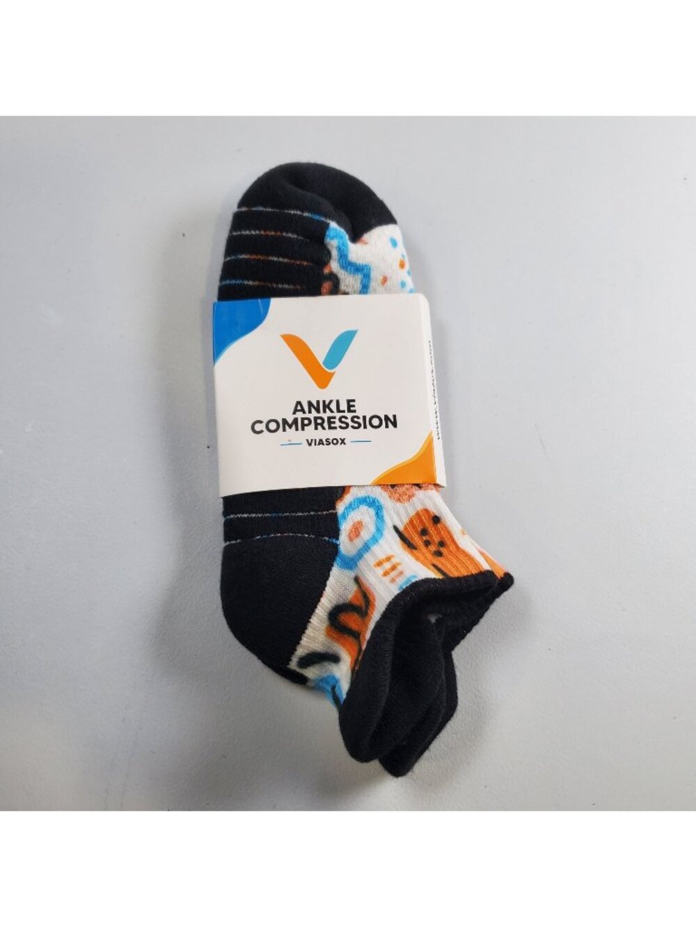 Viasox Ankle Compression Socks Women Size S - M NWT Bamboo Blend Mystery